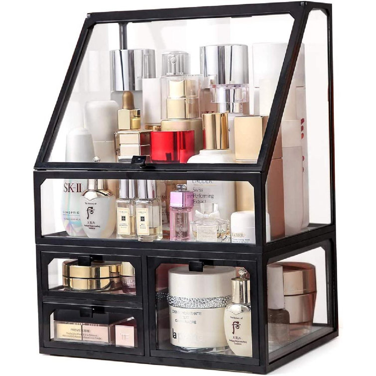 Rebrilliant Khobi Glass Makeup Organizer Wayfair